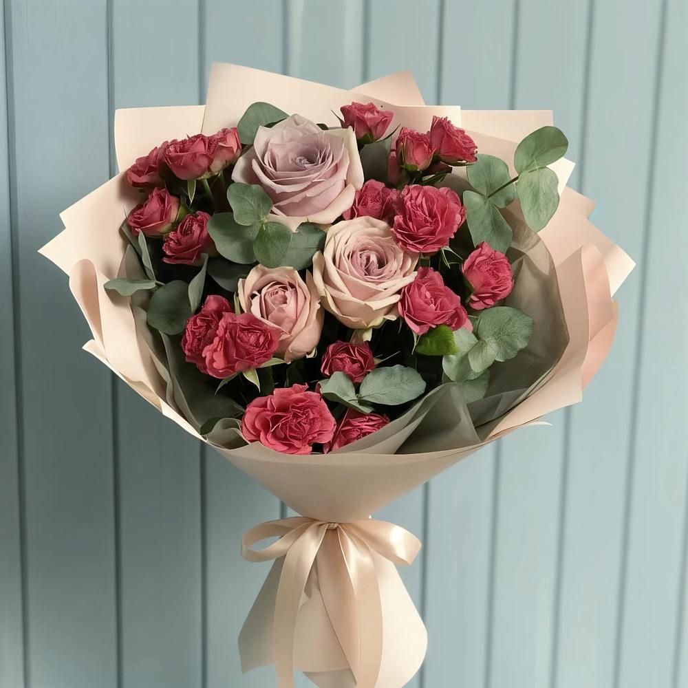 Букет цветов из: Гвоздики и Розы в Истобном