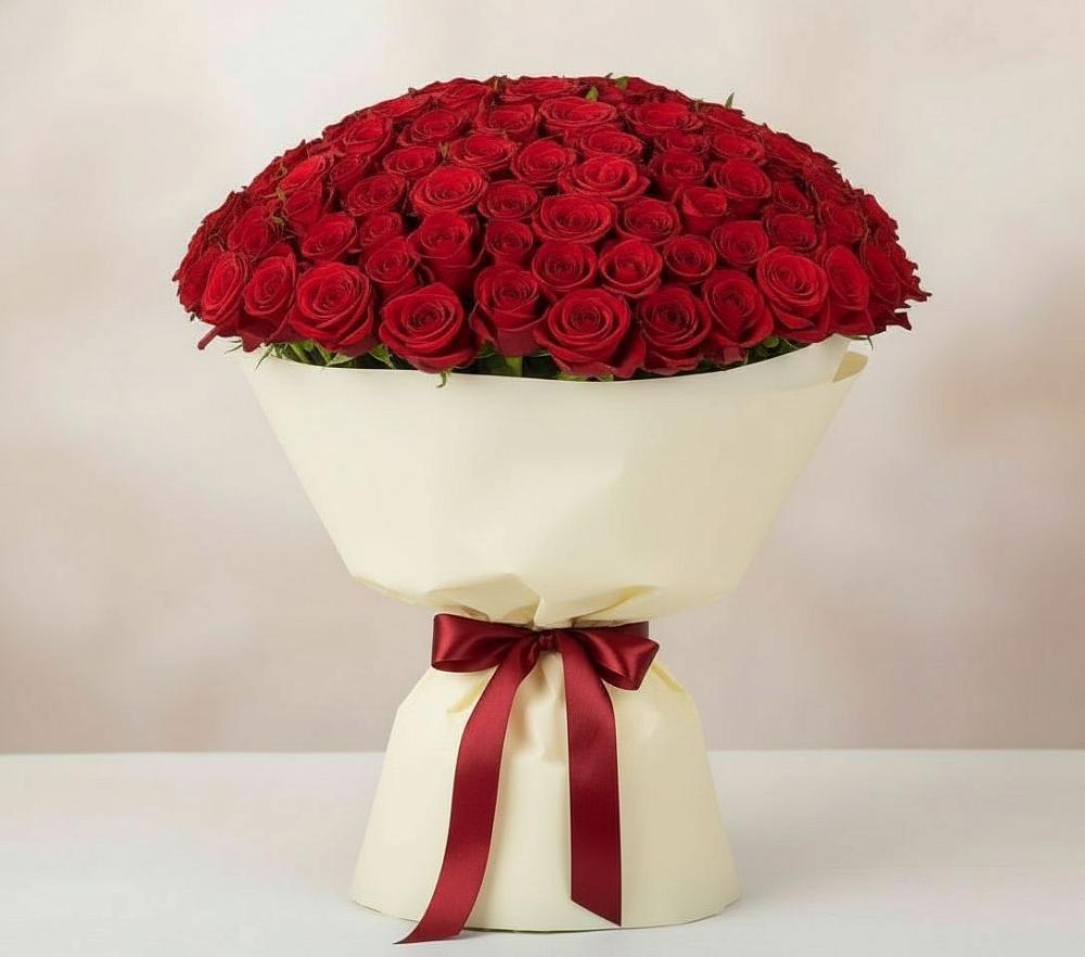Букет 101 Красная роза Милано в Истобном