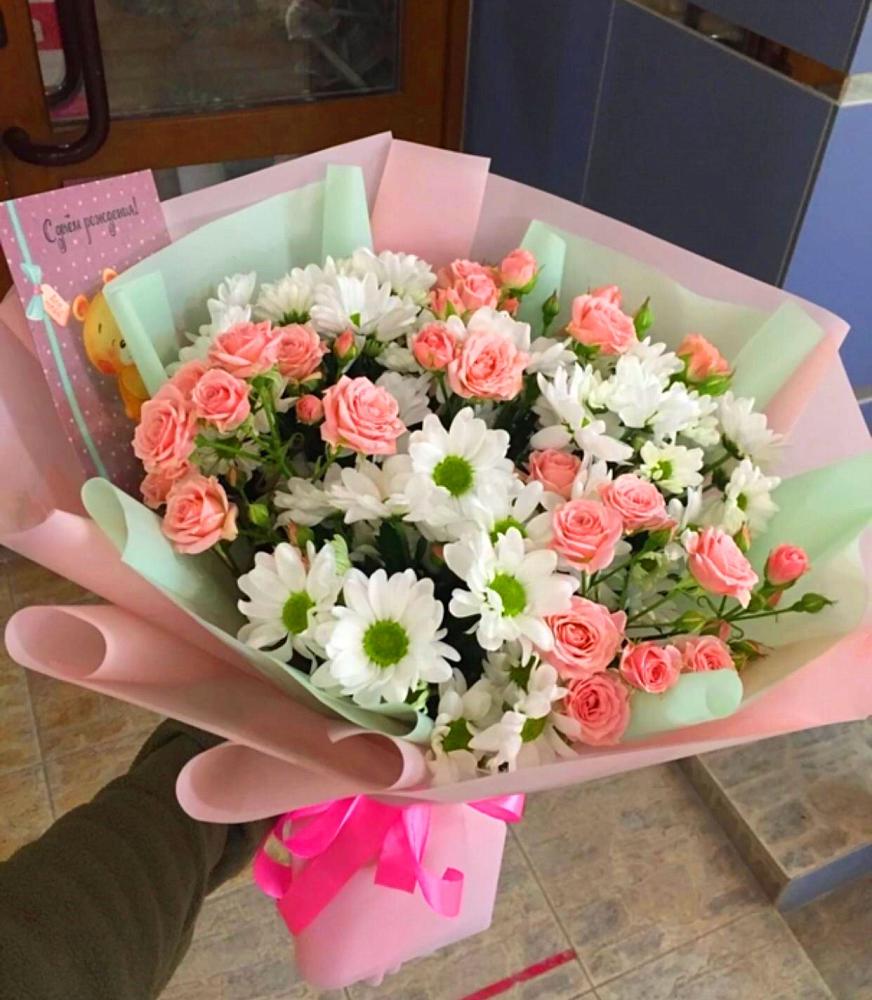 Букет цветов из: Розы и Хризантемы в Истобном