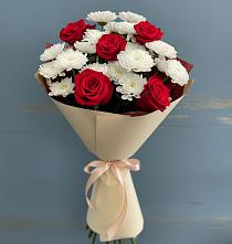 Букет цветов из:  Розы и Хризантемы #REPLACE_PRED# Истобном