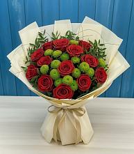 Букет цветов из:  Розы и Хризантемы в Истобном