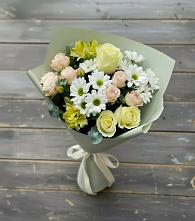 Букет цветов из:  Альстромерии, Розы и Хризантемы в Истобном