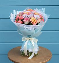 Букет цветов из:  Хризантемы и Розы в Истобном