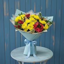 Букет цветов из:  Альстромерии и Хризантемы в Истобном