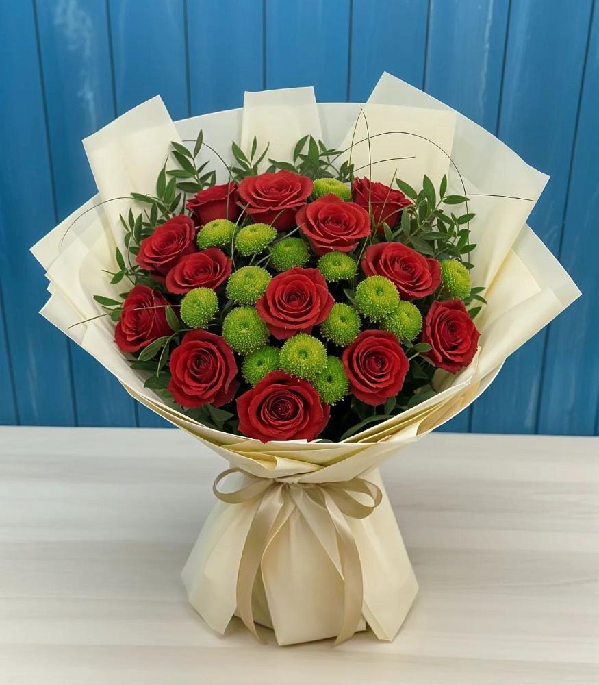 Букет цветов из: Розы и Хризантемы в Истобном