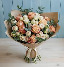 Букет цветов из:  Альстромерии и Розы в Истобном