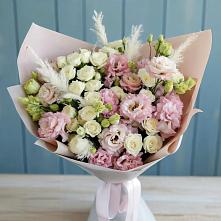 Букет цветов из:  Альстромерии и Розы в Истобном